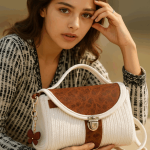 Bolso Cruzado de Cuerda con Dije de Mariposa